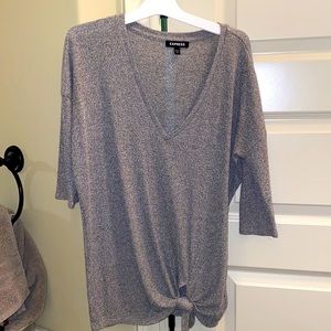 Express Gray Knit Shirt